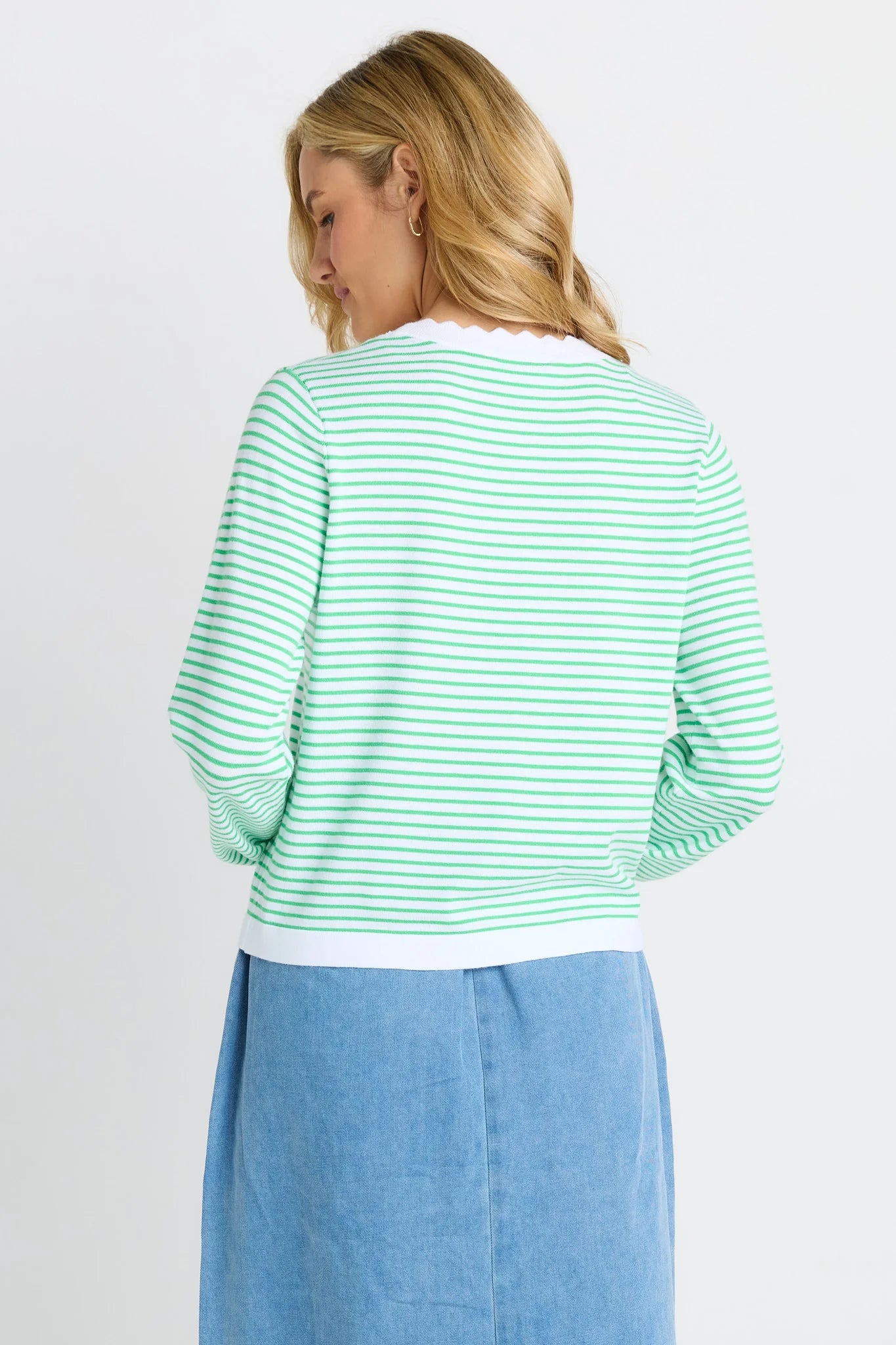 Betty Basics Scallop Knit Sweater