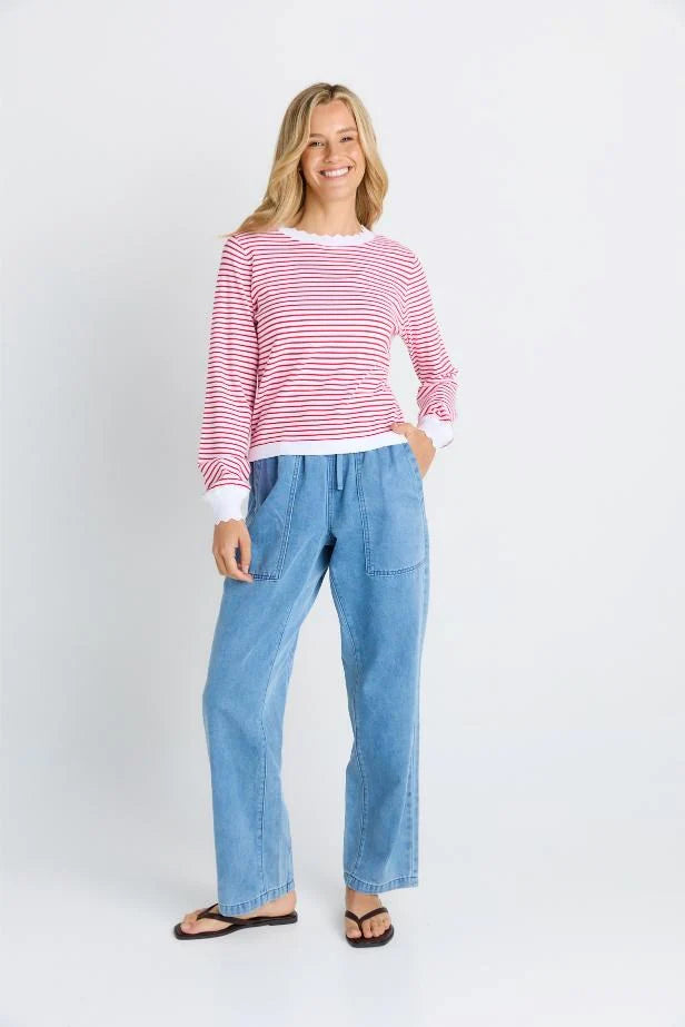 Betty Basics Scallop Knit Sweater