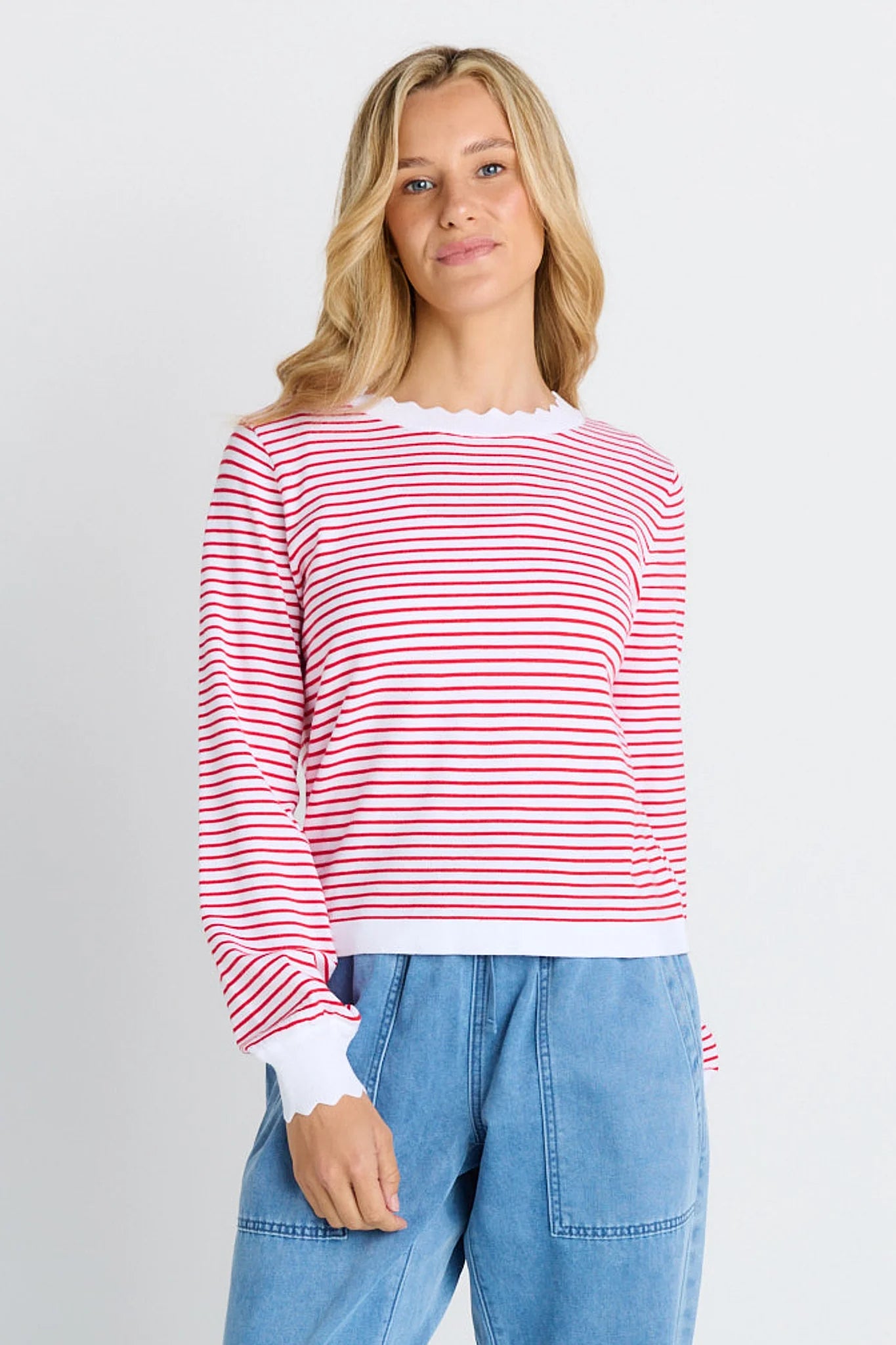 Betty Basics Scallop Knit Sweater