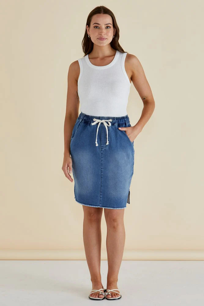 Betty Basics Augie Denim Skirt