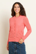 Load image into Gallery viewer, Diamond Pointelle Knitted Cardigan
