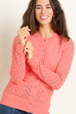 Load image into Gallery viewer, Diamond Pointelle Knitted Cardigan
