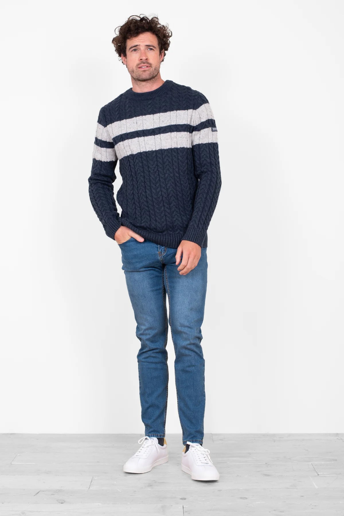 BRAKEBURN Stripe Crew Neck