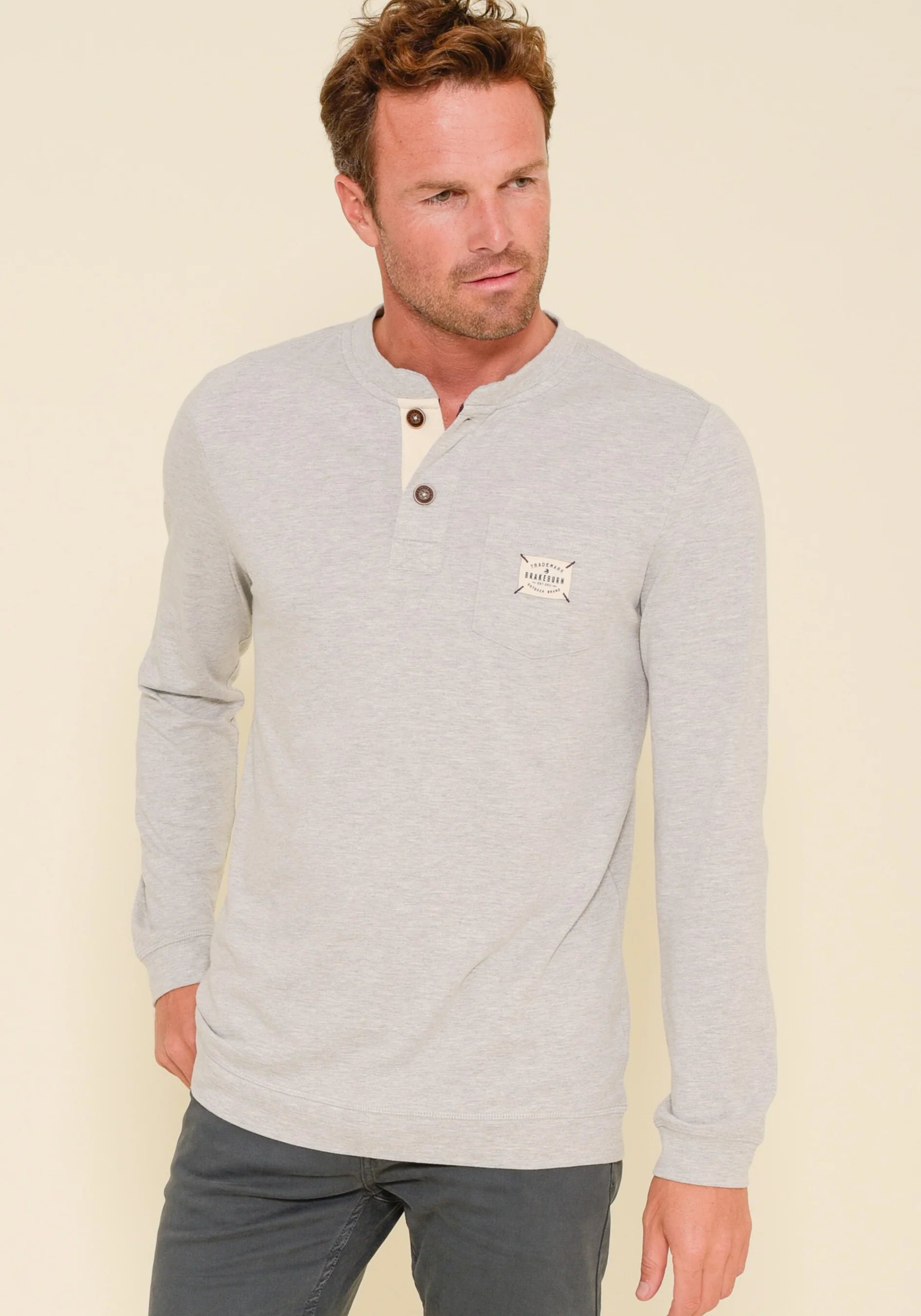Brakeburn Pocket Henley Long Sleeve