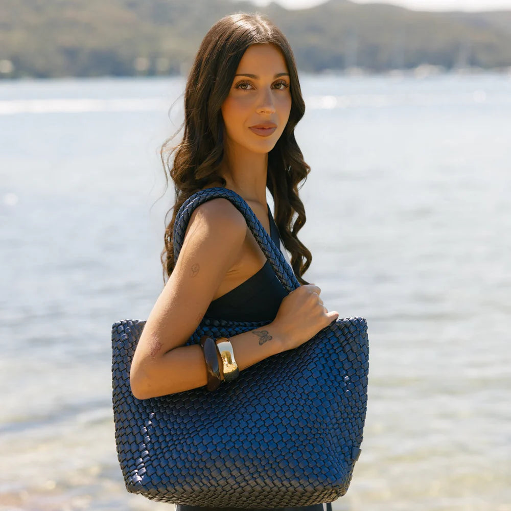 Black Caviar St Moritz 2 Piece Woven Handbag