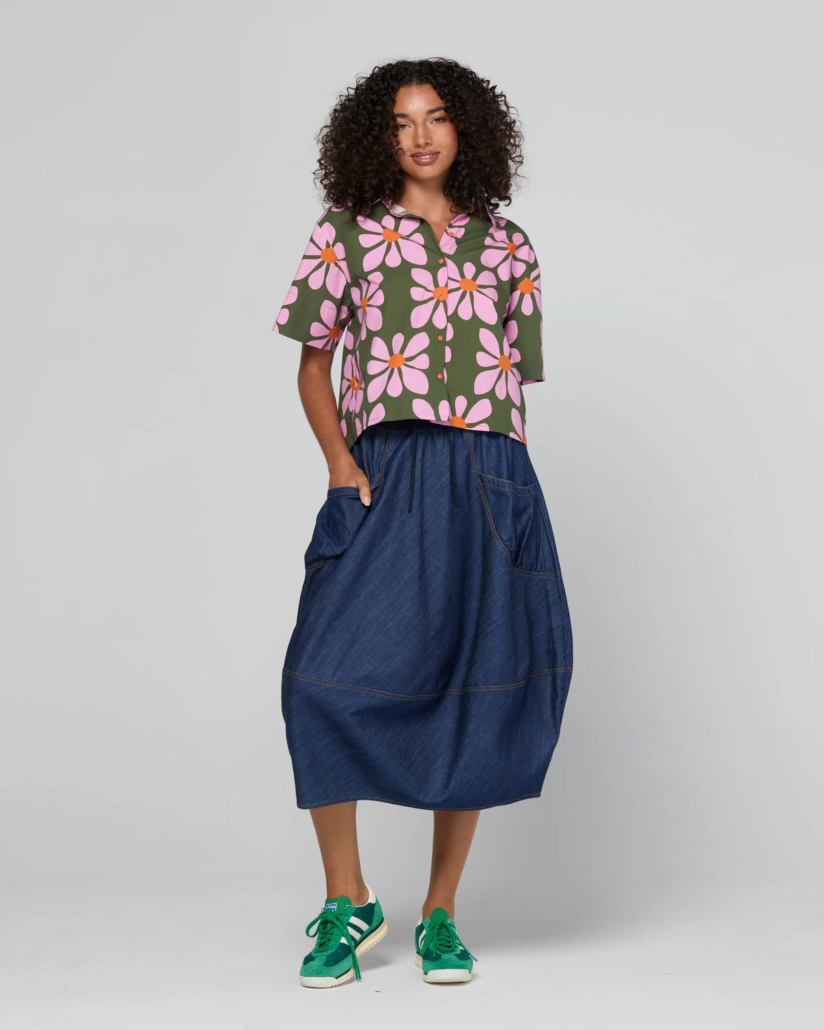 Boom Shankar Guru Skirt - Contrast Stitching