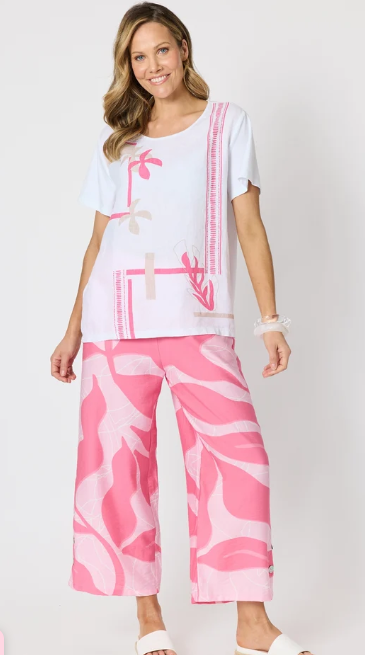 Clarity Bay Leaf Print Pant