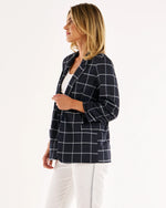 Load image into Gallery viewer, Betty Basics Check Jersey Blazer
