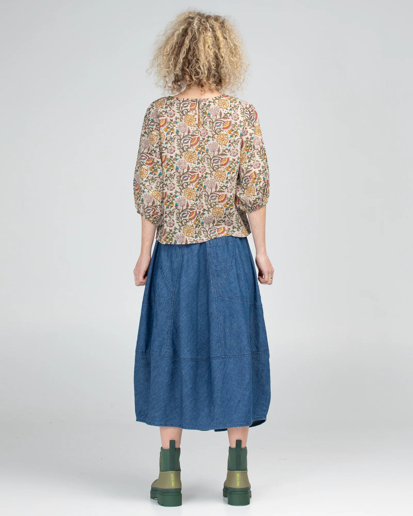 Boom Shankar Guru Denim Skirt