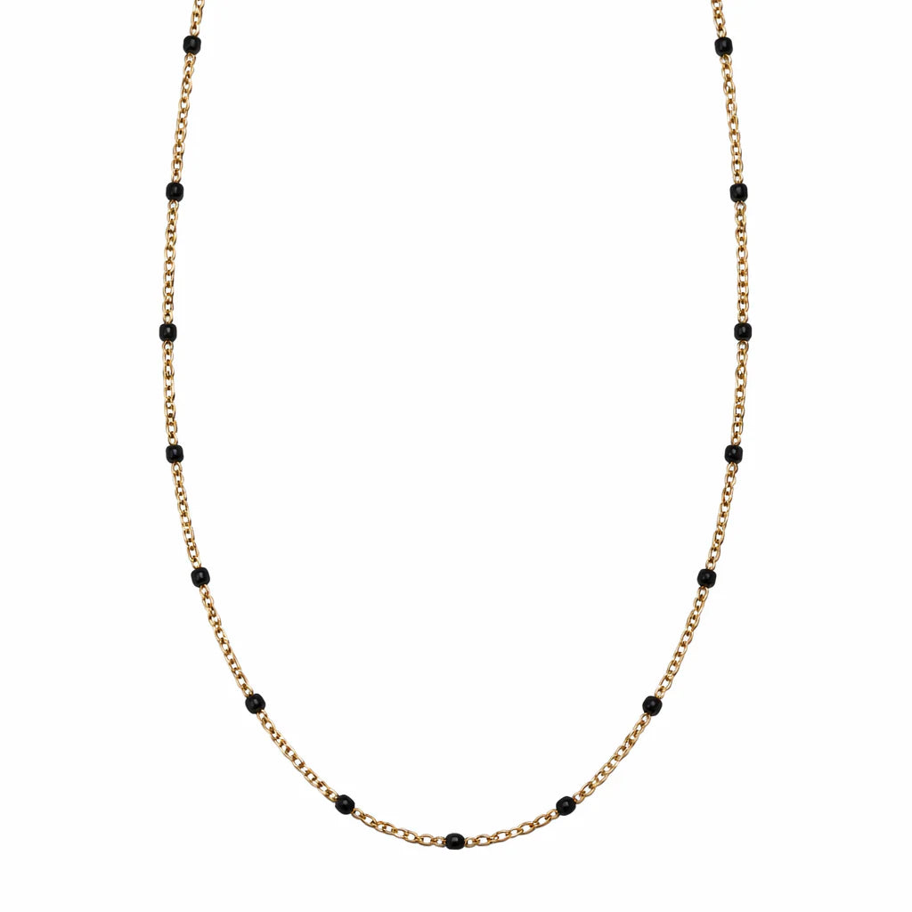 Fabuleux Steel Me Boho Bead Necklace