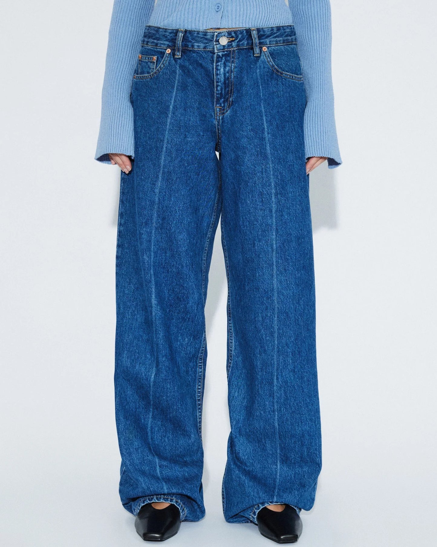 Dr. Denim Hill Low Relaxed Jeans Crease