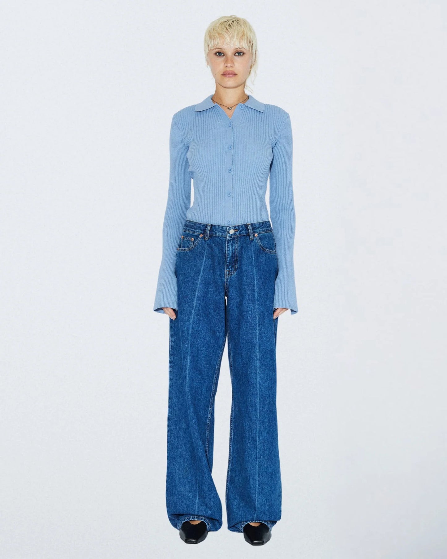 Dr. Denim Hill Low Relaxed Jeans Crease