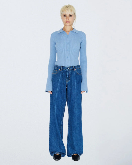 Dr. Denim Hill Low Relaxed Jeans Crease
