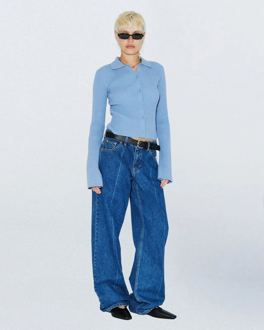 Dr. Denim Hill Low Relaxed Jeans Crease