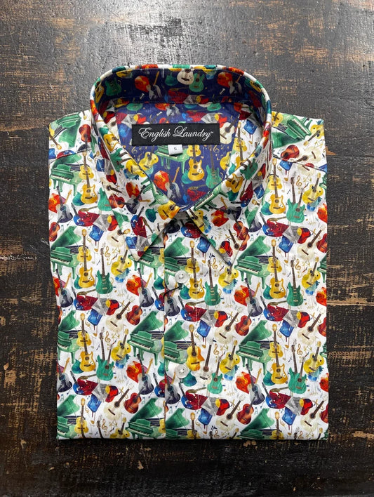 English Laundry Mens Short Sleeve Shirt
