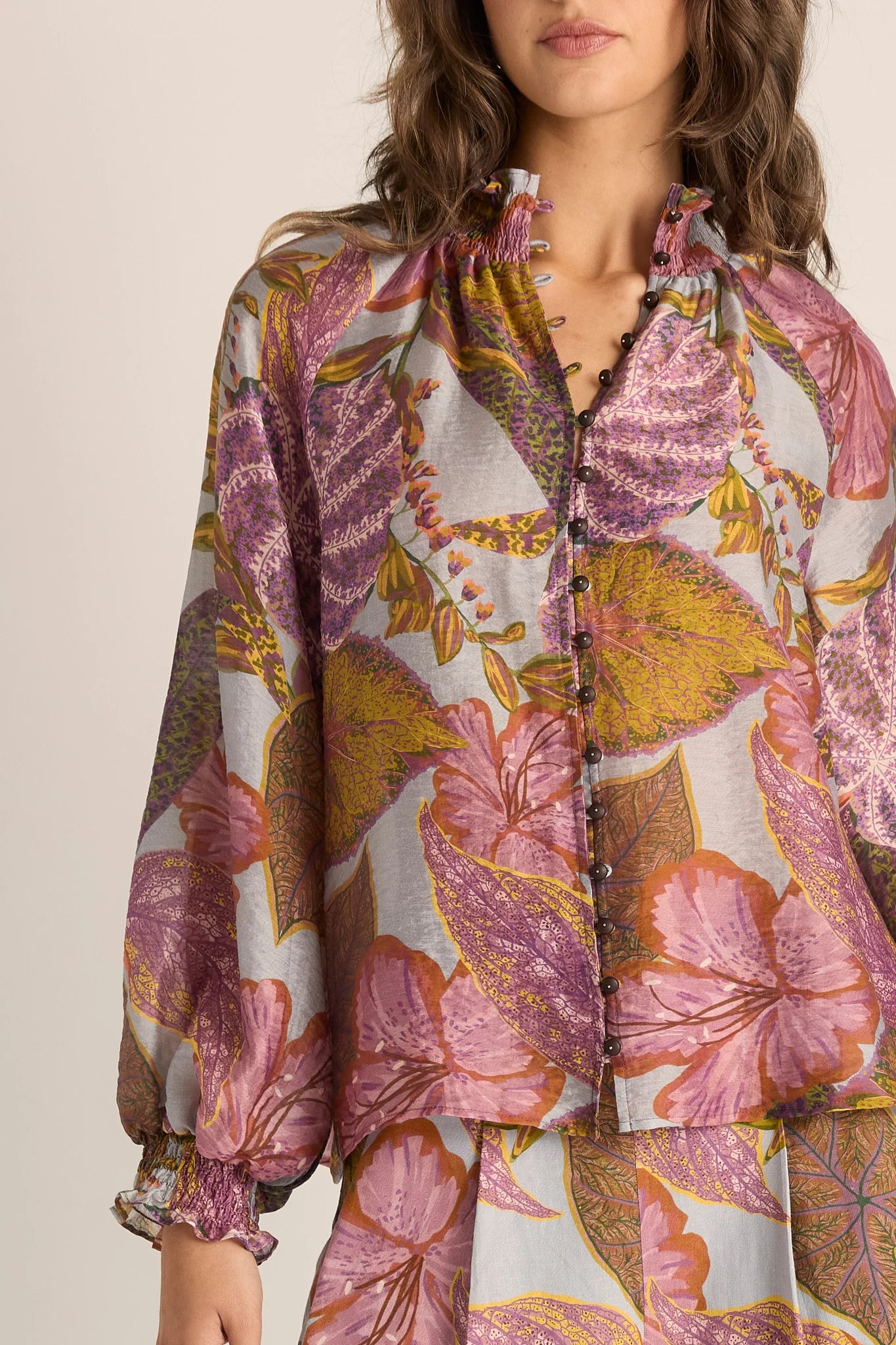 Fate +  Becker Daria Shirred Blouse