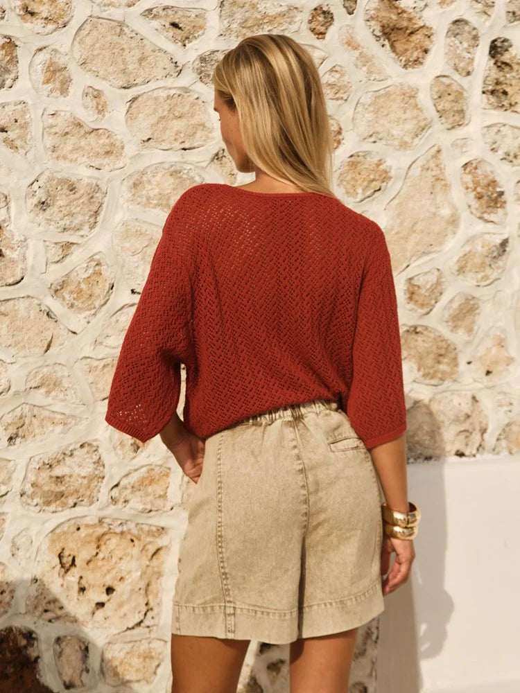 Fate + Becker Mila Pointelle Top
