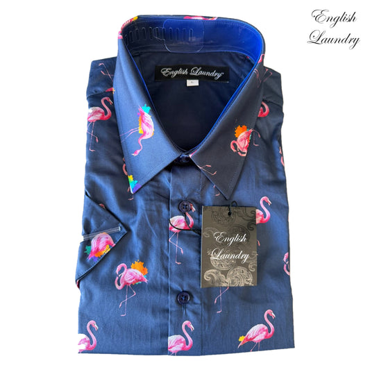 English Laundry Mens Short Sleeve Shirt