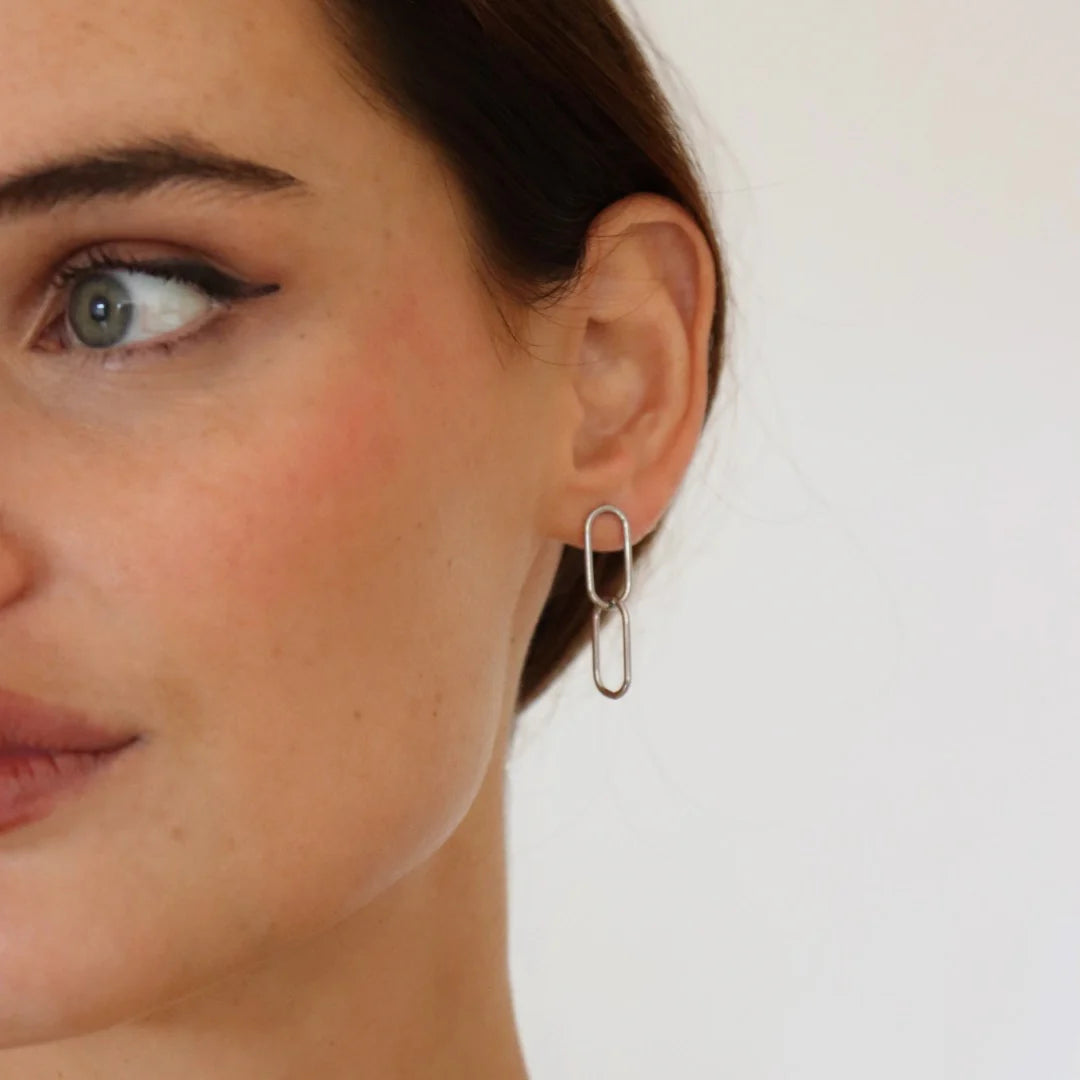 Fabuleux Vous Steel Me Paperclip Earrings