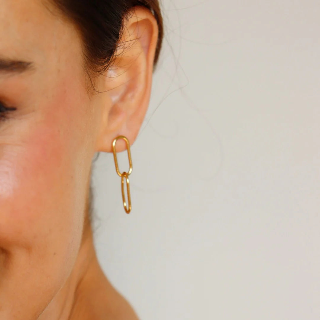 Fabuleux Vous Steel Me Paperclip Earrings