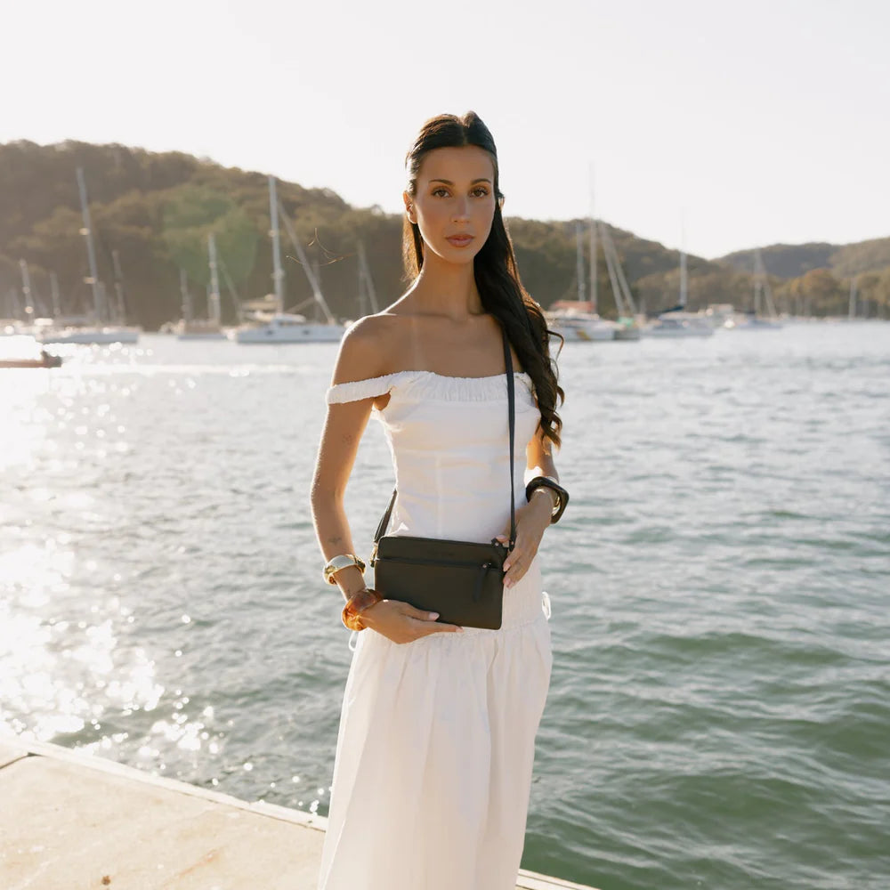 Black Caviar Jessie Crossbody Clutch