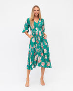 Load image into Gallery viewer, Label of Love Green Floral Dress
