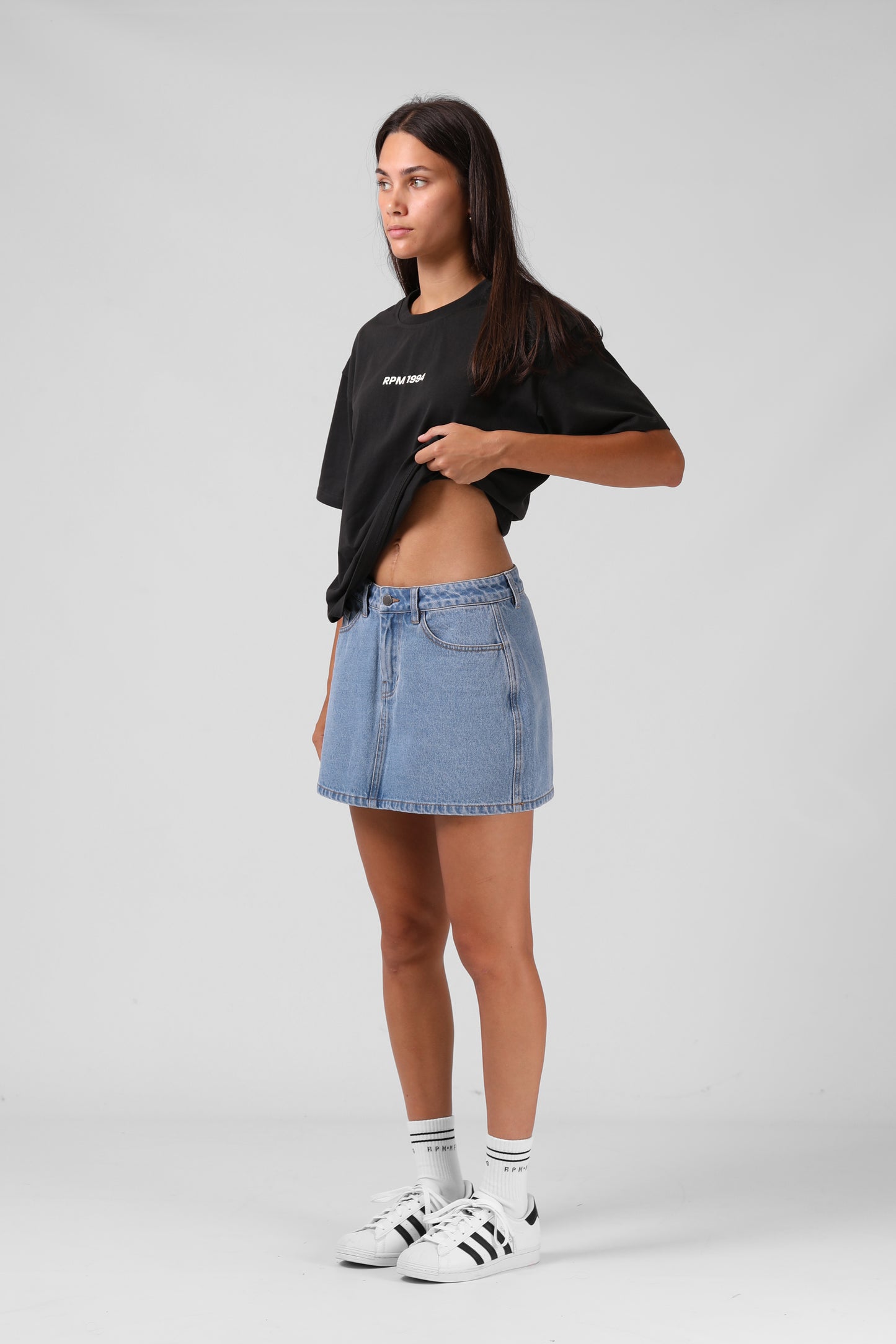 RPM Denim Mini Skirt