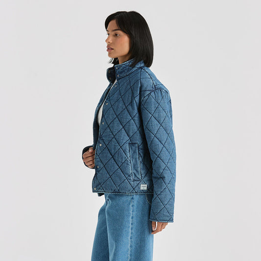 Riders By Lee Denim Quilted Bomber