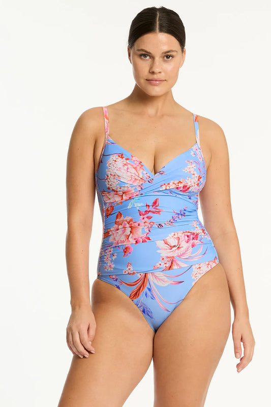 Sea Level Indochine Cross Front Scoop Back 1 Piece