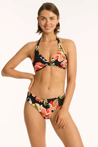 Sea level Swim Juniper Twist Front Multifit Halter Bra