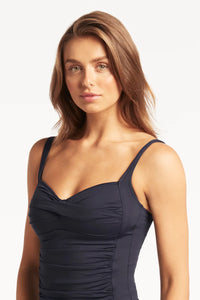 Sea Level Essentials Twist Front Tankini