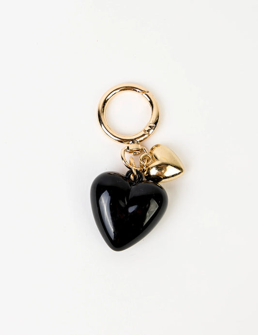 Stella & Gemma Keychain Heart - Black