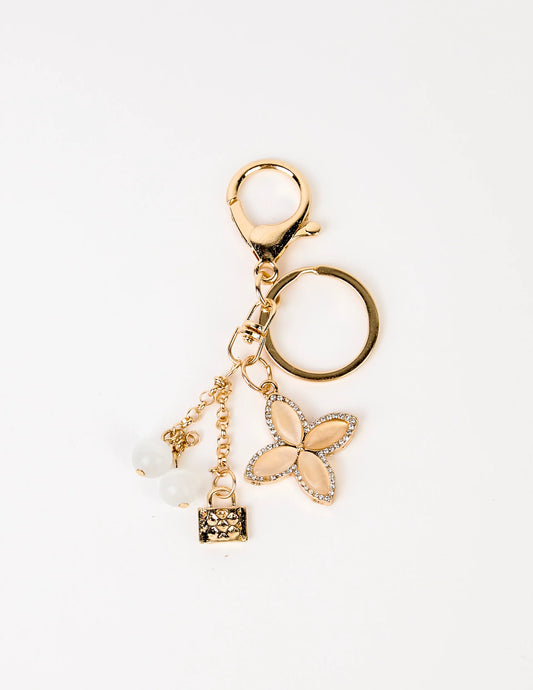 Stella & Gemma Keychain -Flower & Lock