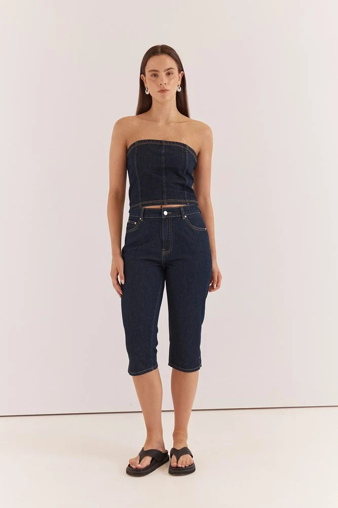 SASS Lela Denim Pedal Pusher