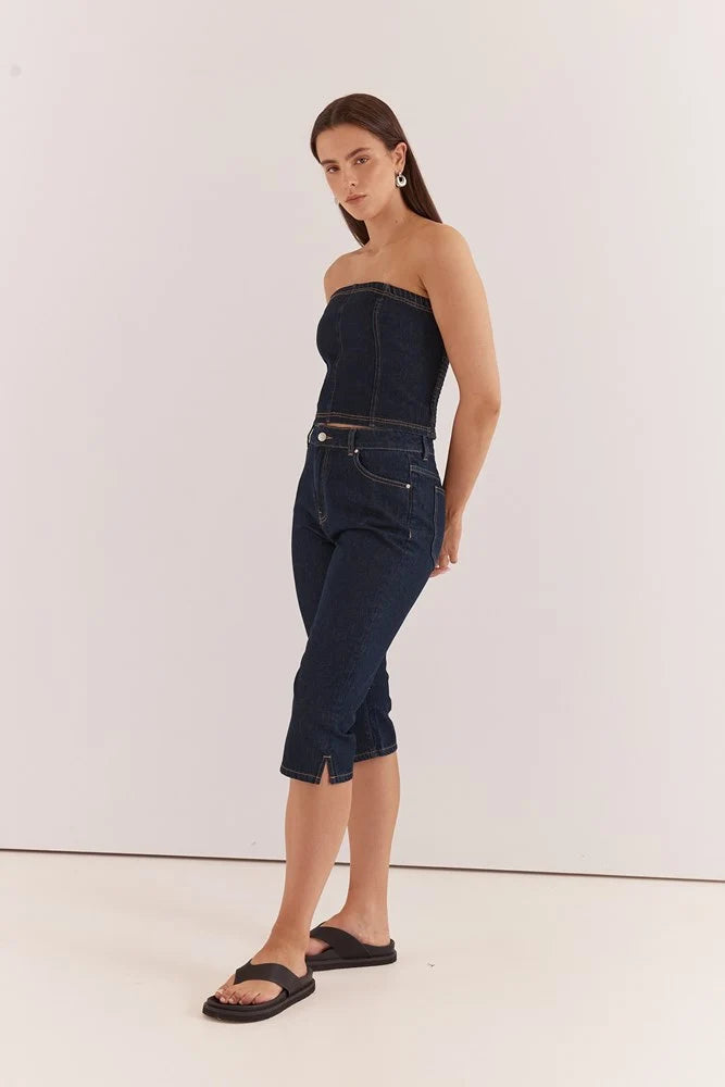 SASS Lela Denim Pedal Pusher