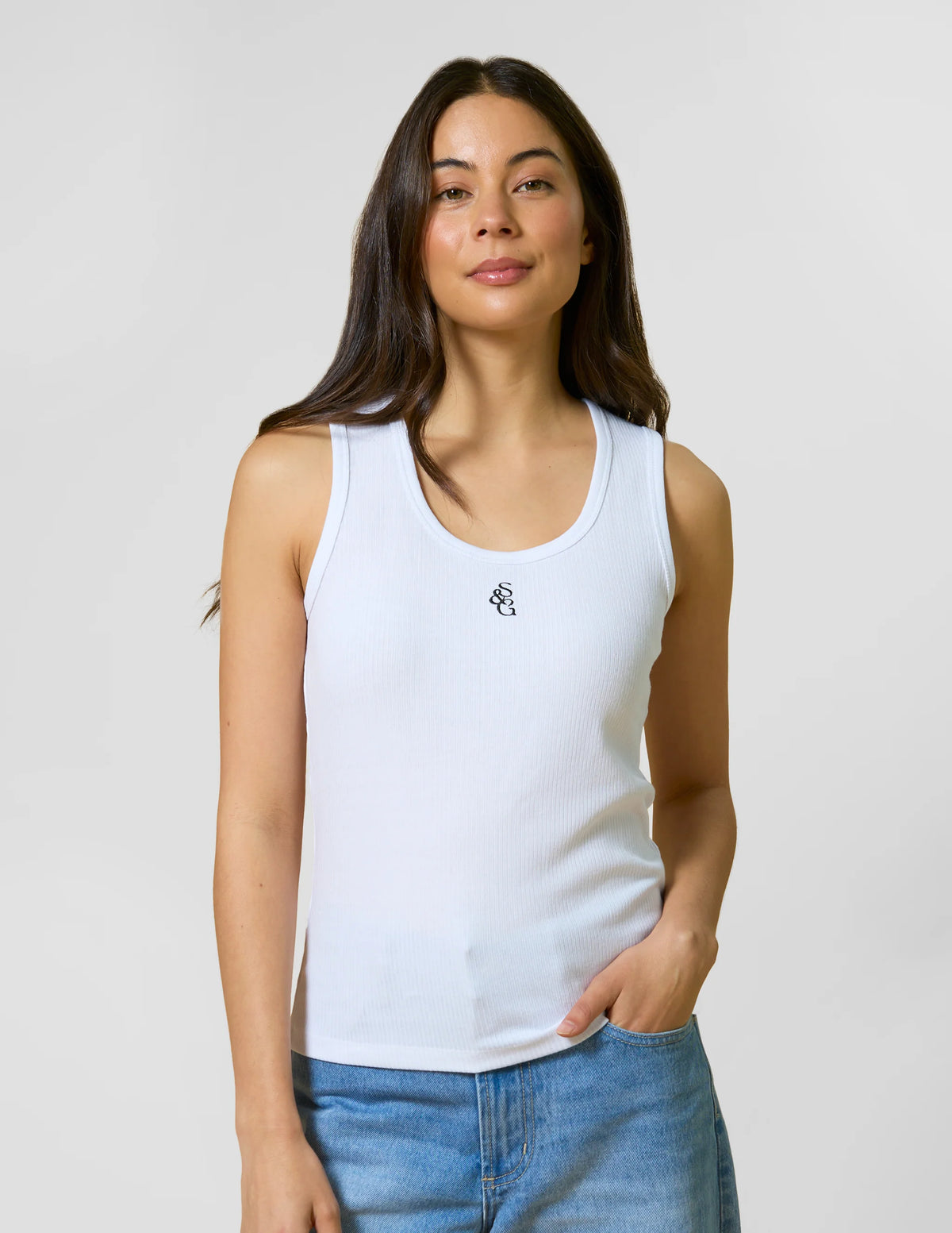 Stella & Gemma Rib Logo Tank