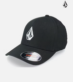 Load image into Gallery viewer, Volcom Full Stone Flexfit Hat Black
