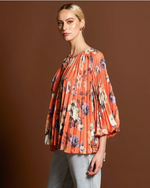 Load image into Gallery viewer, Fate+Becker Jolene Pleated Boho Blouse
