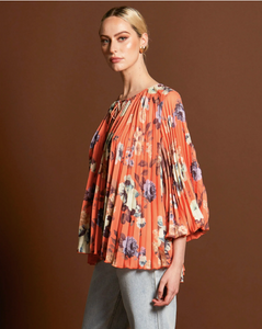 Fate+Becker Jolene Pleated Boho Blouse