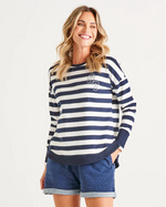 Load image into Gallery viewer, Betty Basic Lucy French Terry Sweat Nautical Stripe
