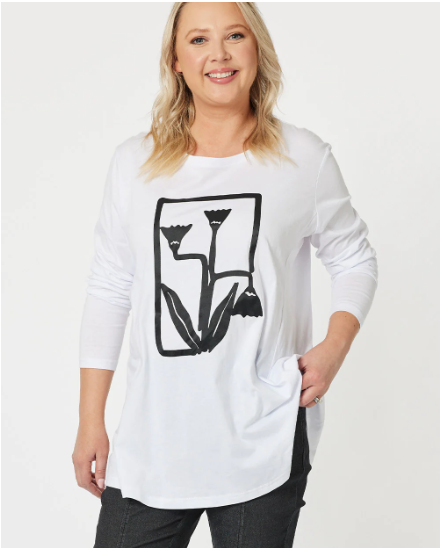 Clarity Floral Outline Tee