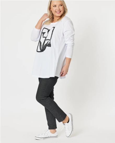 Clarity Floral Outline Tee