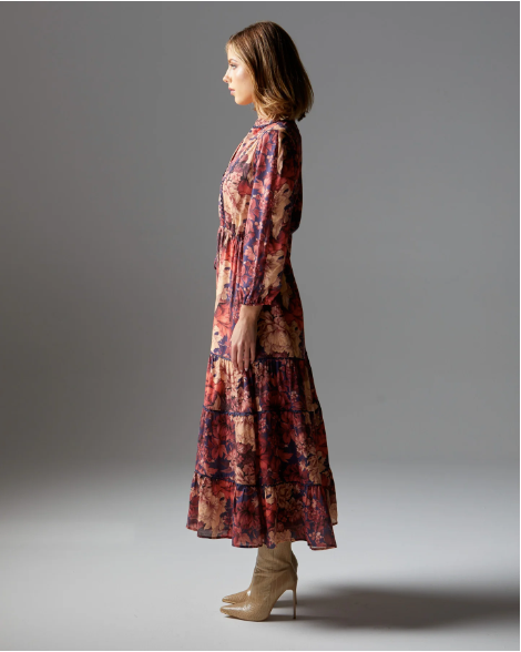 Fate+Becker Berry Kiss Midi Dress