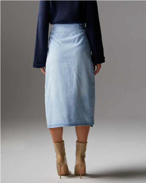 Fate + Becker Flight Denim Wrap Skirt