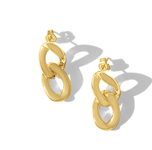 Fabuleux Vous SS Double Link Earrings