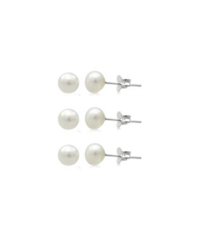 Stones & Silver Stirling Silver Pearl Stud 5mm