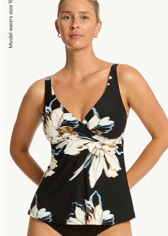 Sea Level La Luna Cross Front Swing Singlet Top
