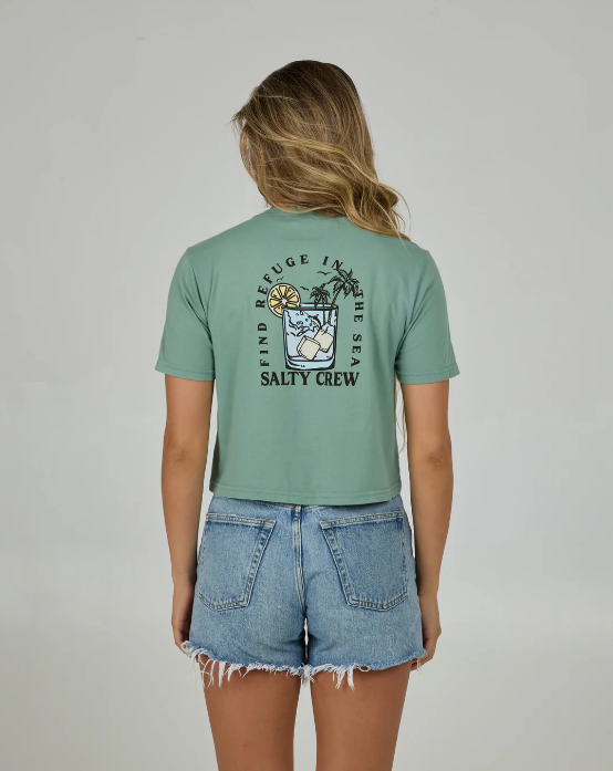 Salty Crew Ocean Spray Crop Tee