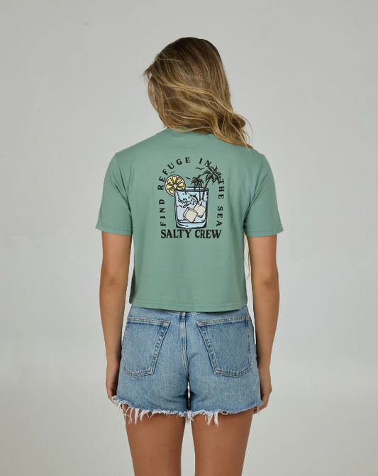Salty Crew Ocean Spray Crop Tee