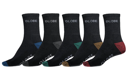 Globe Ingles Crew Sock 5 Pack